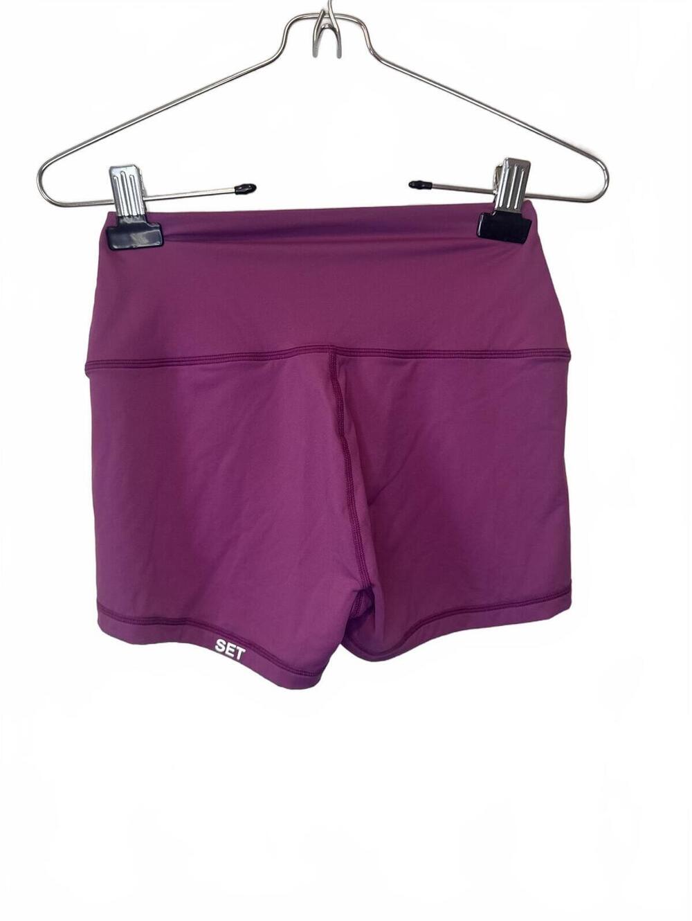 SET ACTIVE | Limited Edition AirLuxe Breathe Mini Shorts Purple Size M Biker - Picture 2 of 3